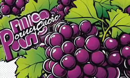grapes have green leaves on them as they are painted