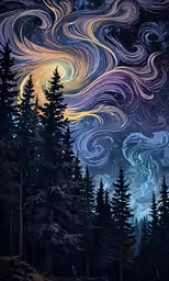 a very beautiful view of the night sky