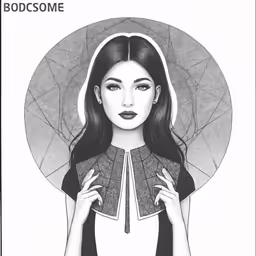 a poster of a woman with long hair and a hat