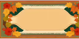 a floral frame with lots of autumn leaves,a card with leaves and a message frame