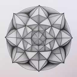 the drawing is done in a pen, with an abstract effect,a black and white drawing of a sphere