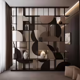a room filled with furniture and decor on it