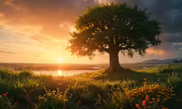 this is a photo of a sun setting at a park