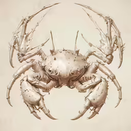 a drawing of a spider crab