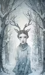 the woman in the white dress is standing in front of trees
