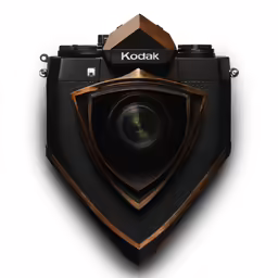 a kodak camera with the lens removed