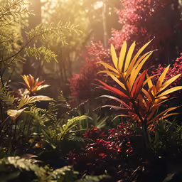 a view of a very pretty and colorful forest