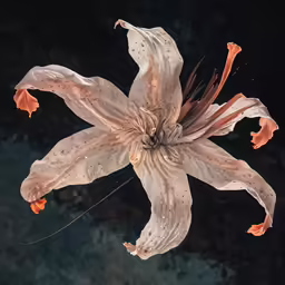 there is a large flower with long petals