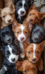 there are many dogs all together and this is taken from the above