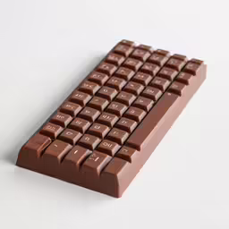 the chocolate keyboard has four numbers on it