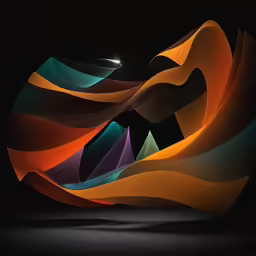 an abstract design is featured with bright colors