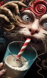 a person is holding a glass with liquid