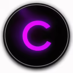 the black circle has purple light on it