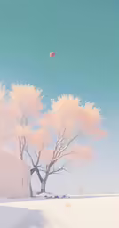this is a digital image of pink trees