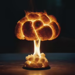 a group of bread balls are being placed around a lighter