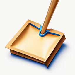a golden square with a pencil inside