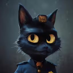 a cat is dressed up in an uniform