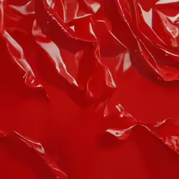 red silk, like a cloth or satin fabric