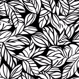an artistic black and white image of leaves
