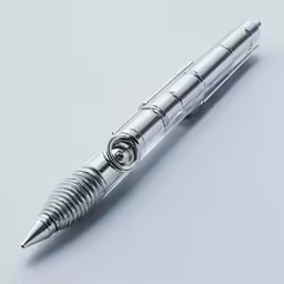 an elegant pen with the word in silver