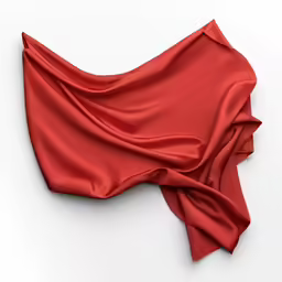 an object with a red cloth on top
