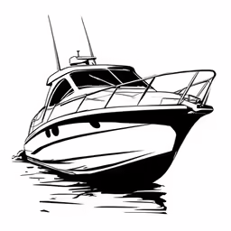 a boat floating on the water with its front wheels out