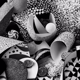 an abstract piece of art is shown on display