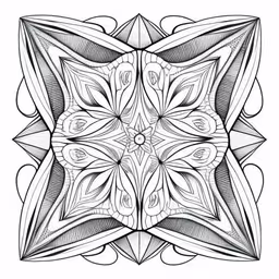 an intricate star that looks like it is in black and white
