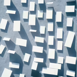 square and rectangular blocks form the shapes of a pattern