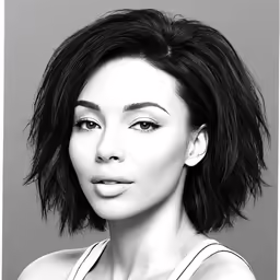 a woman with short hair and a tank top