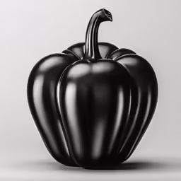 a black pepper with the tip turned back