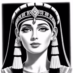 an art print of a woman in black and white