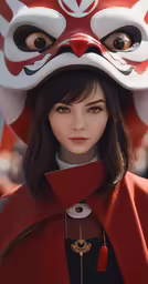 a 3d image of a chinese girl