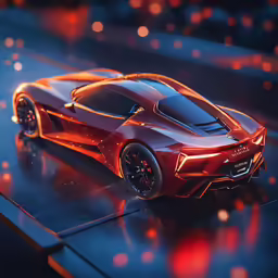 a very beautiful model of a car on a table