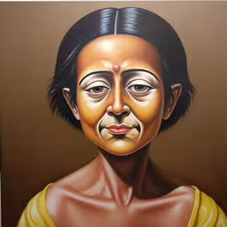 a painting of a woman