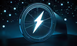 an illuminated lightning clock with stars in the background