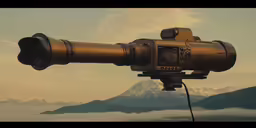 the view from behind the camera as it flies over the mountains