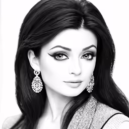a woman posing with her eyes closed