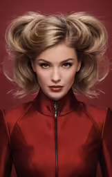 a woman with a very short blonde hair style
