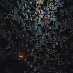 a very high shot of some kind of art