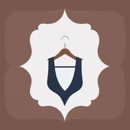 the jacket on the hanger in a brown and white background