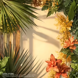 a wooden fence with plants and flowers by it
