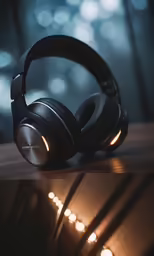 the headphones that were left on a table