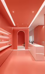 this is an image of pink fashion showroom