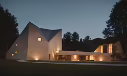 the house is very modern and has lights in it