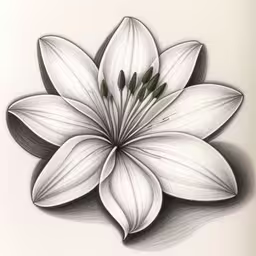 black and white picture of white flower on white paper,a white flower drawing on white paper