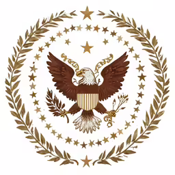 a picture of an eagle and wreath