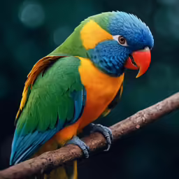 multi colored parrot perched on branch during daytime
