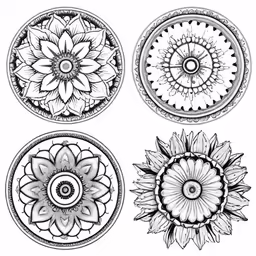 four different designs are shown for each subject