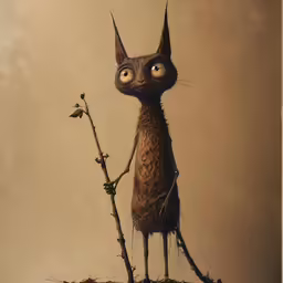 an image of a cat looking up and out